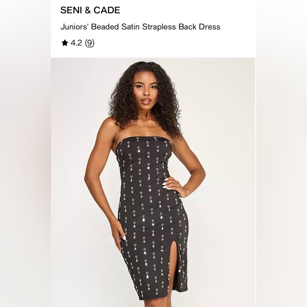 Seni & Cade Beaded Strapless Dress 🖤✨